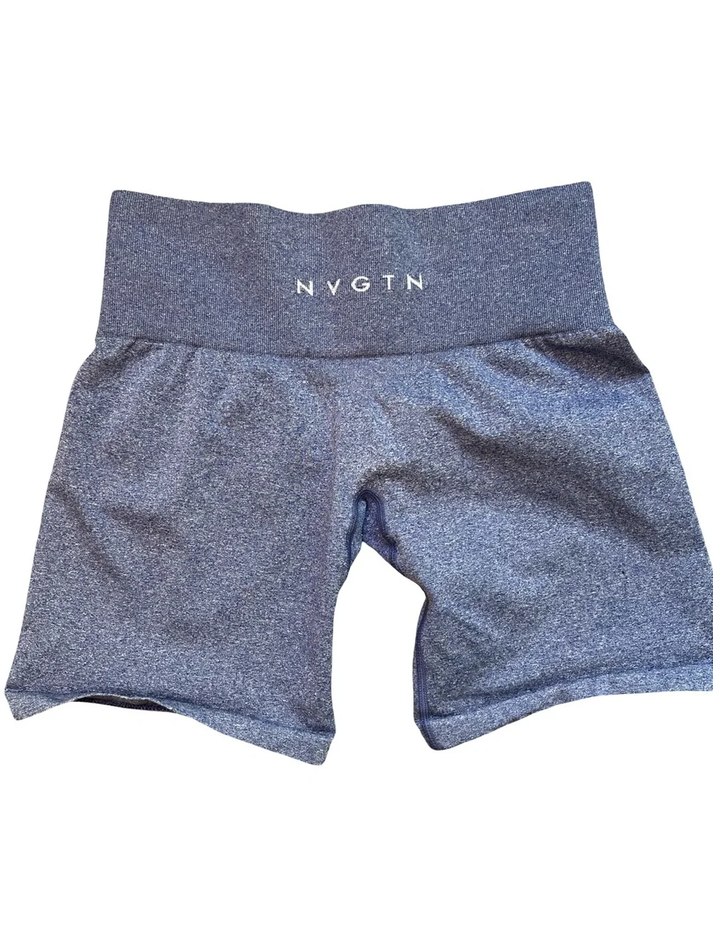 NVGTN Seamless Blue Purple High-Waist Women’s Workout Shorts Small